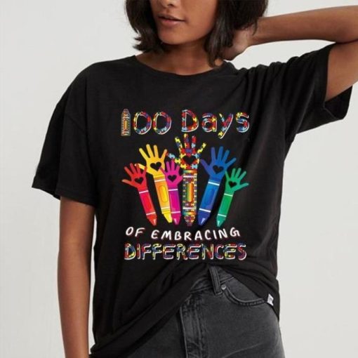 100 Day of embracing differences pen color shirt