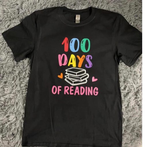 100 day of school book of reading shirt