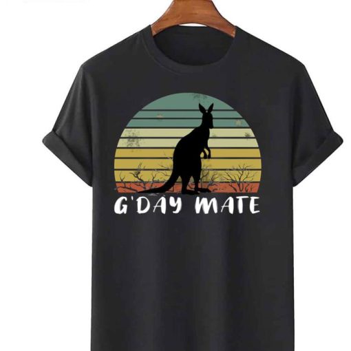 Australia Gday Mate Vintage Funny Kangaroo Shirt