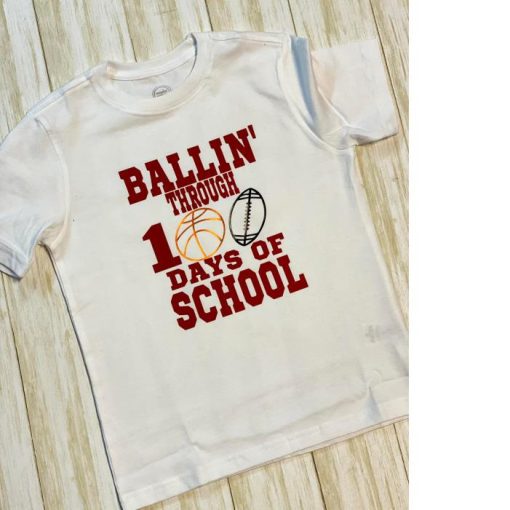Ballin’ Through 100 Days Of School Shirt
