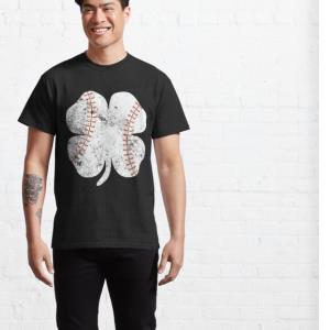 Baseball four-leaf clover St Patricks Day Shirt
