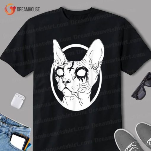 Black Metal Sphynx Cat I Goth and Death Metal Shirt