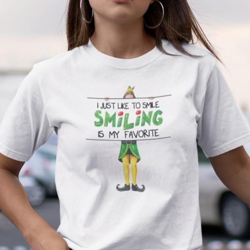 Buddy The Elf Smiling Is My Favourite Shirt
