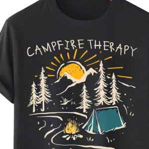 Campfire Therapy Camping Nature Adventure Outdoor Shirt