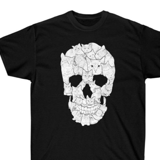 Cat Skull Classic Shirt , Gift for Halloween, Ultra Cotton Shirt