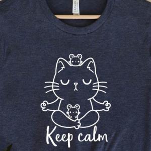 Cat yoga Shirt, Yoga Shirt, Cat Lover Shirt, Meditation Shirt, Spiritual Shirt, Namaste Shirt, Spiritual Gift, Meditation Cat Shirt