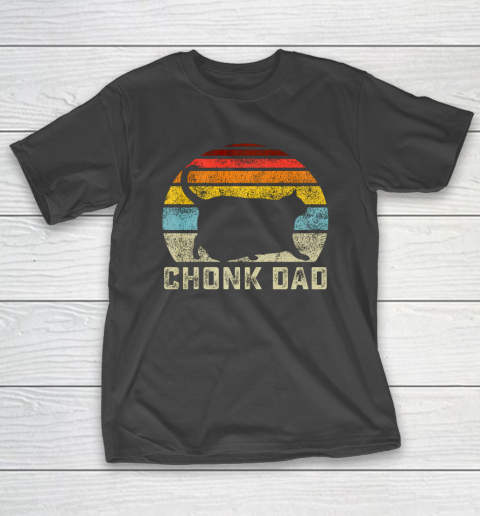 Chonk Cat Dad Scale Meme Funny Retro Style Daddy Cats Memes T-Shirt