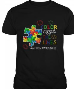 Color Outside The Lines Autism Awareness Shirt 1
