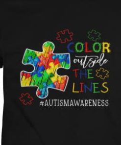 Color Outside The Lines Autism Awareness Shirt 2