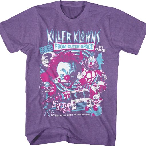 Crazy Collage Killer Klowns From Outer Space T-Shirt