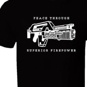 DELITAliens Movie Peace Through Superior Shirt