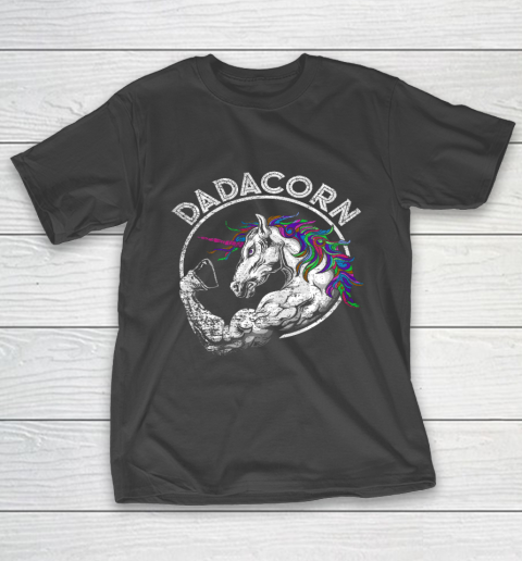 Dadacorn T Shirt Unicorn Muscle Dad Baby Fathers Day Gift T-Shirt