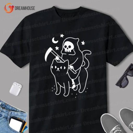 Death Rides a Black Cat Shirt