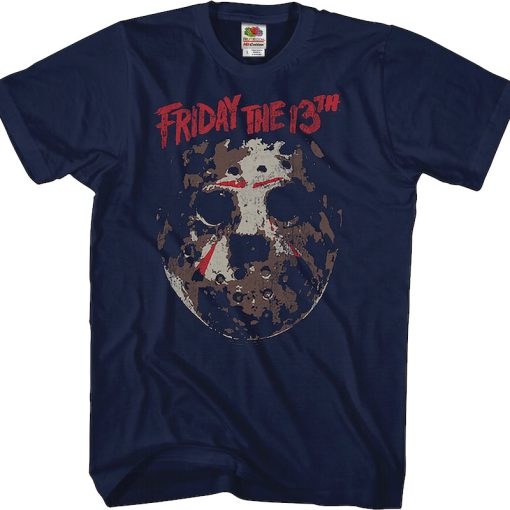 Distressed Hockey Mask Friday the 13th T-Shirt