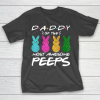 Father gift shirt Colorful Bunny Easter day Daddy of the most awesome peeps T Shirt T-Shirt