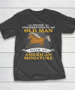 Father gift shirt Mens Never Underestimate An Old Man With An American Miniature T Shirt T-Shirt