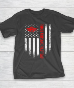 Father gift shirt Mens Vintage USA American Flag Proud Airplane Pilot Dad Funny T Shirt T-Shirt