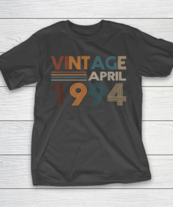 Father gift shirt Retro Vintage April 1994 26 Years Old 26th Birthday Gift T Shirt T-Shirt
