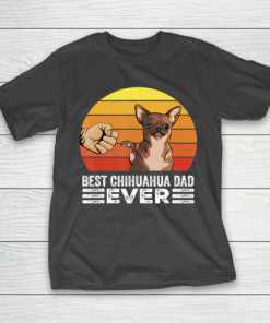 Father gift shirt Retro Vintage Best Chihuahua Dad Ever Dog Lover Gift T Shirt T-Shirt