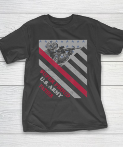Father gift shirt Vintage Flag Veteran Super Proud U.S. Army Father lovers T Shirt T-Shirt