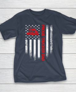 Father gift shirt Vintage USA American Flag Proud Trucker Truck Driver Dad T Shirt T Shirt 5
