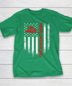 Father gift shirt Vintage USA American Flag Proud Trucker Truck Driver Dad T Shirt T Shirt 7