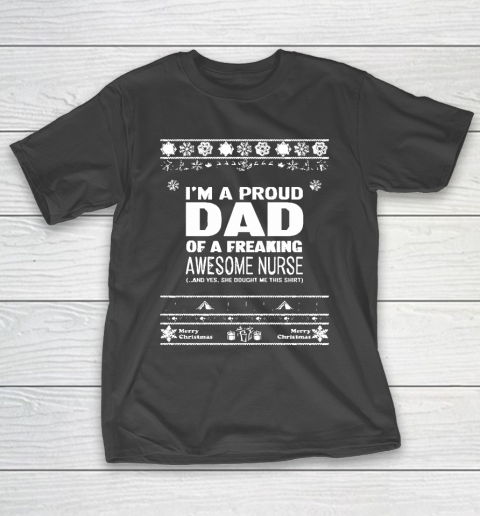 Father’s Day Funny Gift Ideas Apparel  Merry Christmas Dad T Shirt T-Shirt