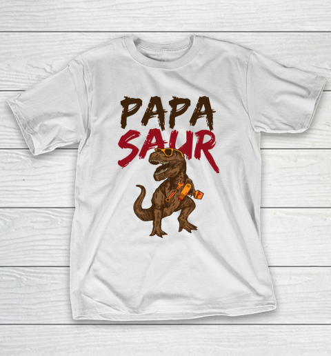 Father’s Day Funny Gift Ideas Apparel  Papasaur Dad Father T-Shirt