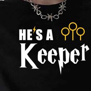 Funny Hes A Keeper Cute Couples Valentine Shirt
