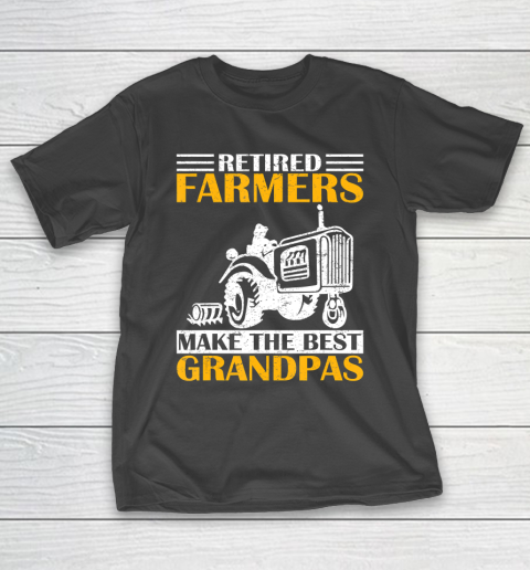 GrandFather gift shirt Retired Farmer Tractor Make The Best Grandpa Retirement Gift T Shirt T-Shirt