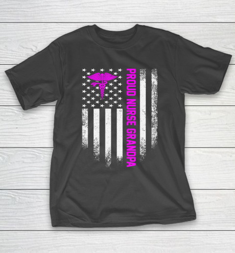 GrandFather gift shirt Vintage USA American Flag Proud Nurse Grandpa Distressed T Shirt T-Shirt