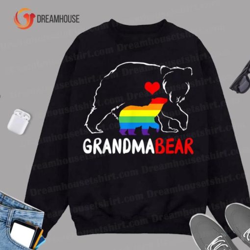 Grandma Bear Proud Mom Mama Rainbow LGBT Pride Mother Day Sweatshirt