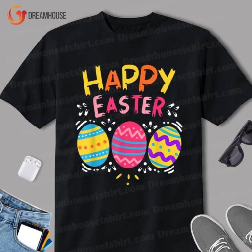 Happy Easter Day Colorful Egg Hunting Cute Shirt Shirt