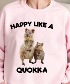 Happy Like A Quokka Cute Australian Teddy Bear Sweatshirt 1