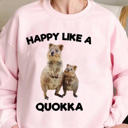 Happy Like A Quokka Cute Australian Teddy Bear Sweatshirt