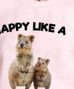 Happy Like A Quokka Cute Australian Teddy Bear Sweatshirt 2