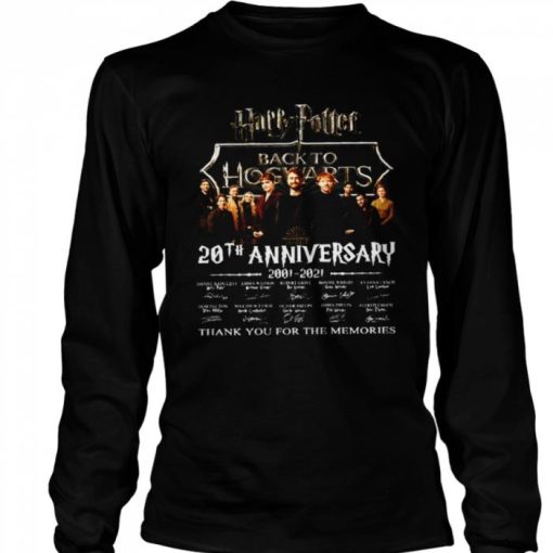 Harry potter back to hogwarts 20th anniversary 2001 2021 thank you for the memories SWEATSHIRT