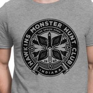 Hawkins monster hunt club Upside Down T-Shirt