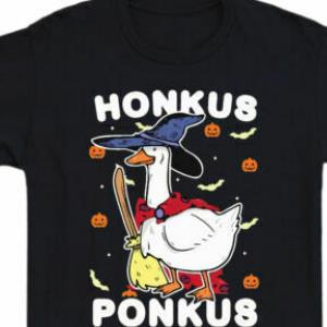 Honkus Ponkus Bats Funny Witches Duck Shirt