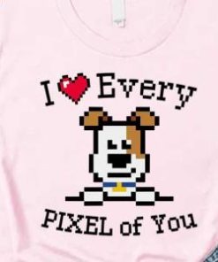 I Heart Every Pixel Of You Cute Dog Shirt 2