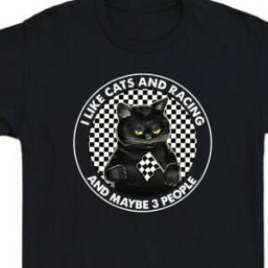 I Like Cats And Racing Shirt