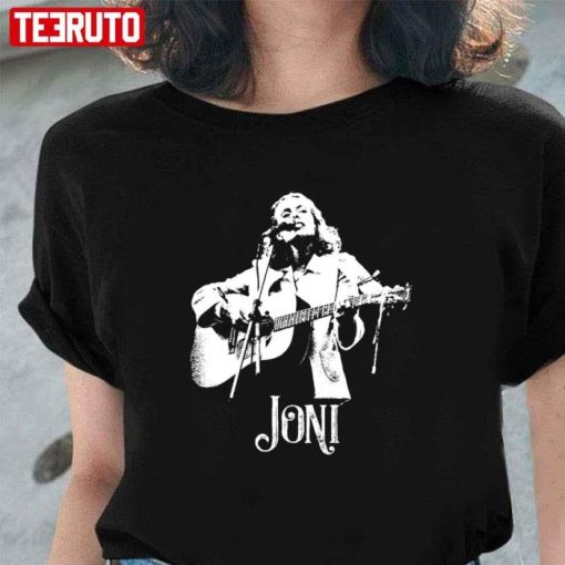Joni Mitchell The White Stencil Shirt