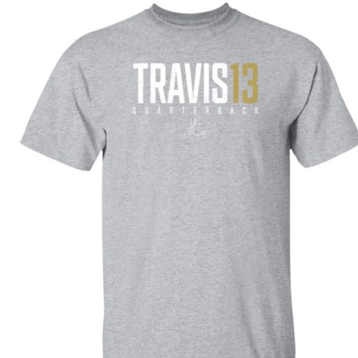 Jordan Travis13 Store Jordan Travis Quarterback College Elite Wht Shirt