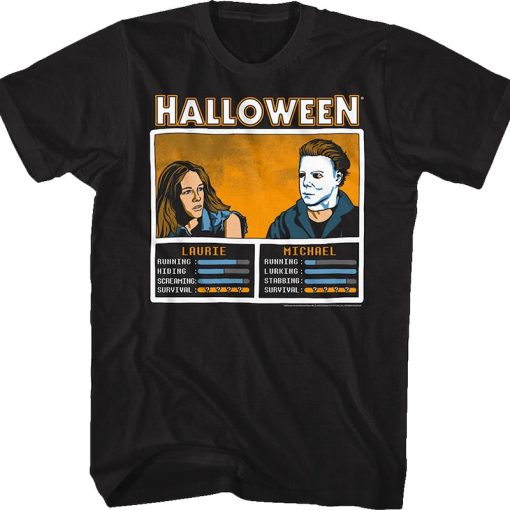 Laurie Strode And Michael Myers Video Game Halloween T-Shirt