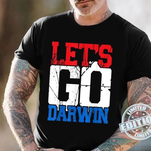Lets Go Darwin Shirt US Flag Vintage Let´s Go Darwin Shirt
