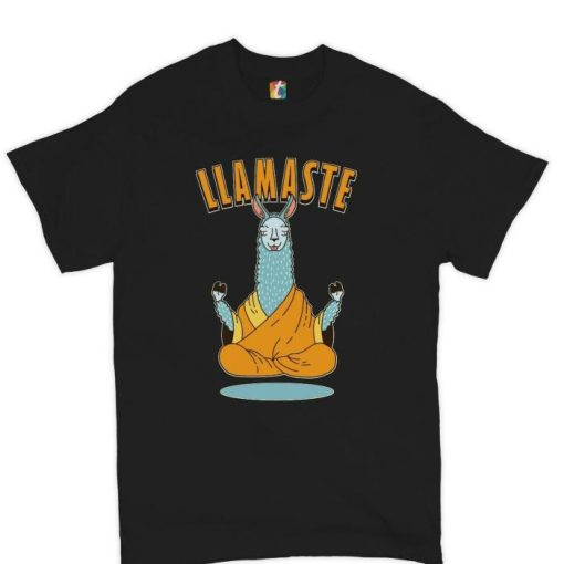Llamaste Funny Yoga Namaste Peace Pilates Lotus Shirt