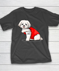 Maltese Dog Tattoo I Love Father’s Day T-Shirt