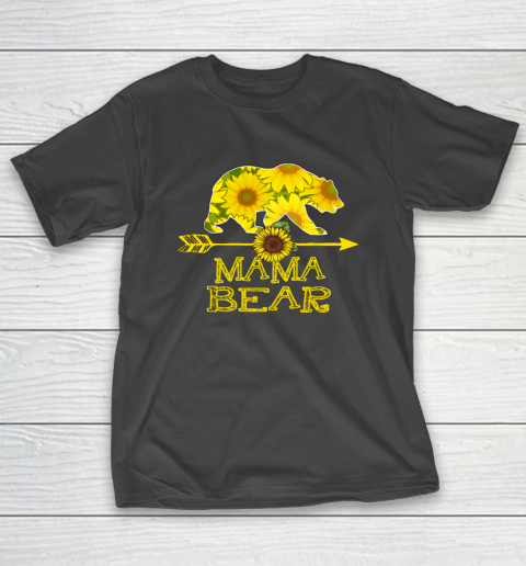 Mama Bear Sunflower T Shirt Funny Mother Father Gift T-Shirt