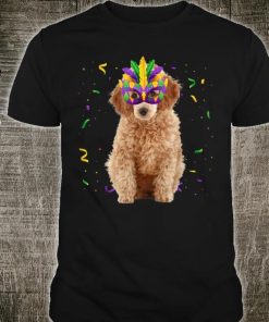 Mardi Gras Costume Mask Poodle Dog Puppy Toy Poodle Shirt 1