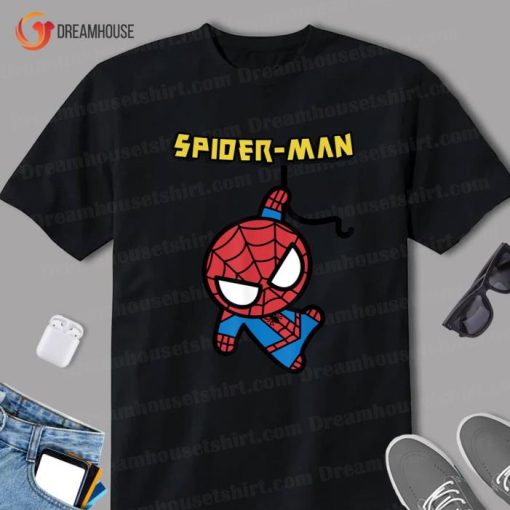 Marvel Spider Man Hanging Cute Kawaii Graphic Shirt